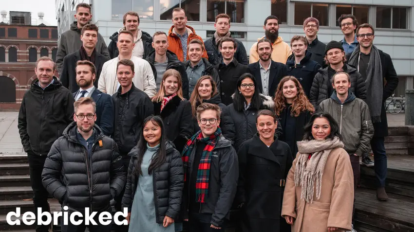 Debricked-teamet samlat utanför kontoret i Malmö.