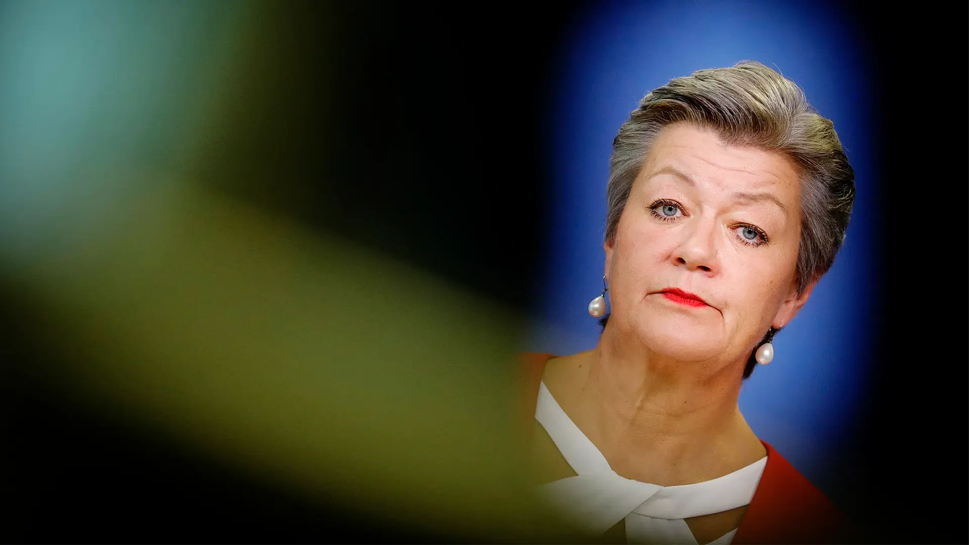 EU-kommissionären Ylva Johansson, skyldig till Chat Control.